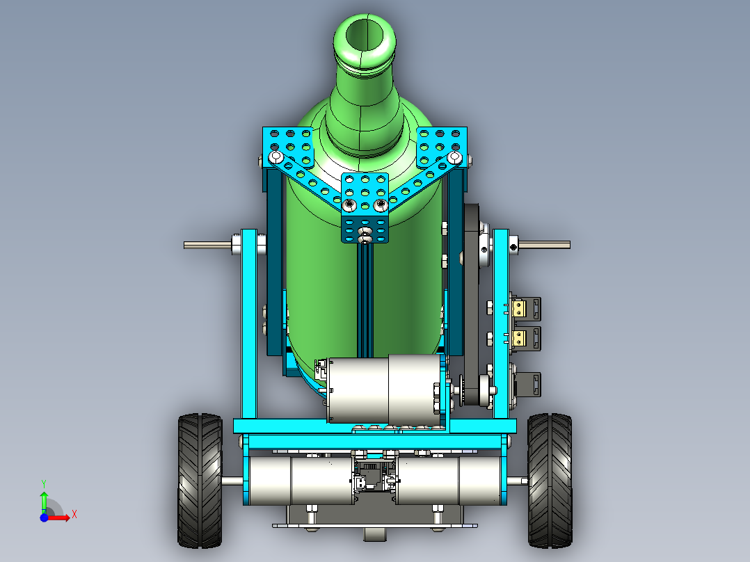 终极机器人套装饮料车 STP前视图