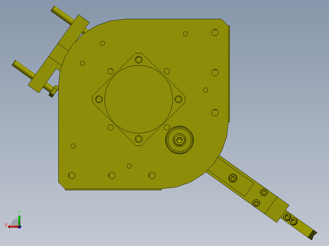 A19 90度机械手后视图