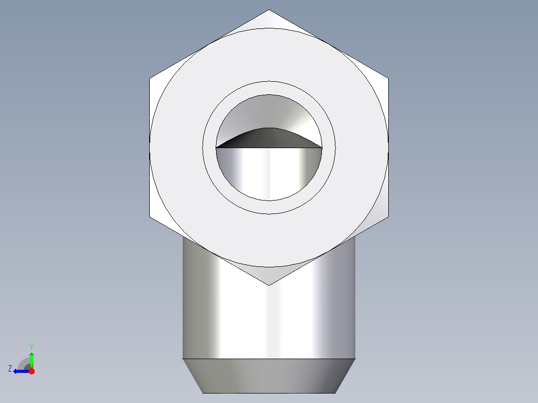 卡套式工业通用硬管接头EO_Weld_elbown_WAS20S右视图