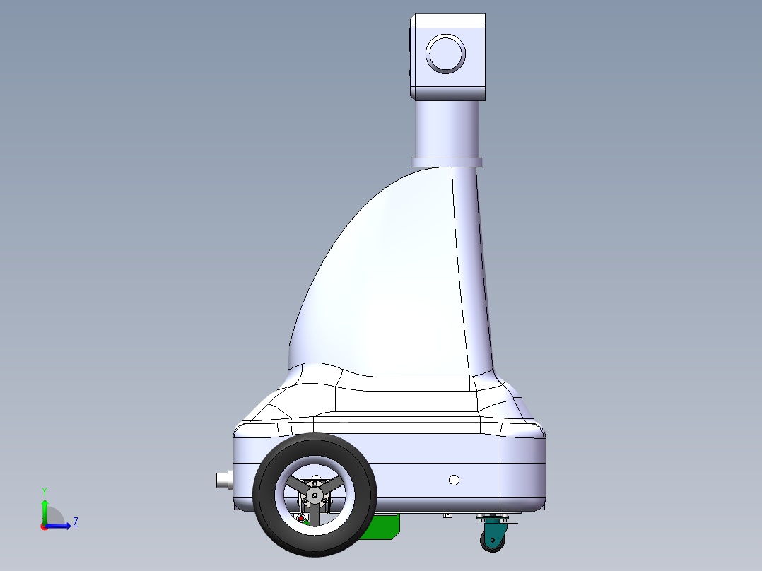 巡检机器人-3D左视图