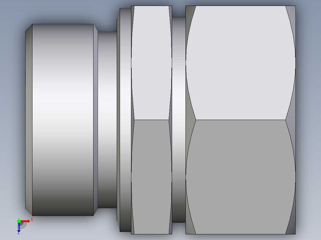 卡套式工业通用硬管接头EO_Male_Stud_connector_GE35LMCF俯视图