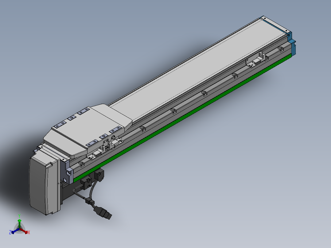 电动滑台模组SDH120下连模组（配台达400W电机）正等轴测图