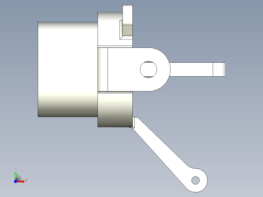 轿车转向节设计（附Hyperworks有限元分析模型）前视图