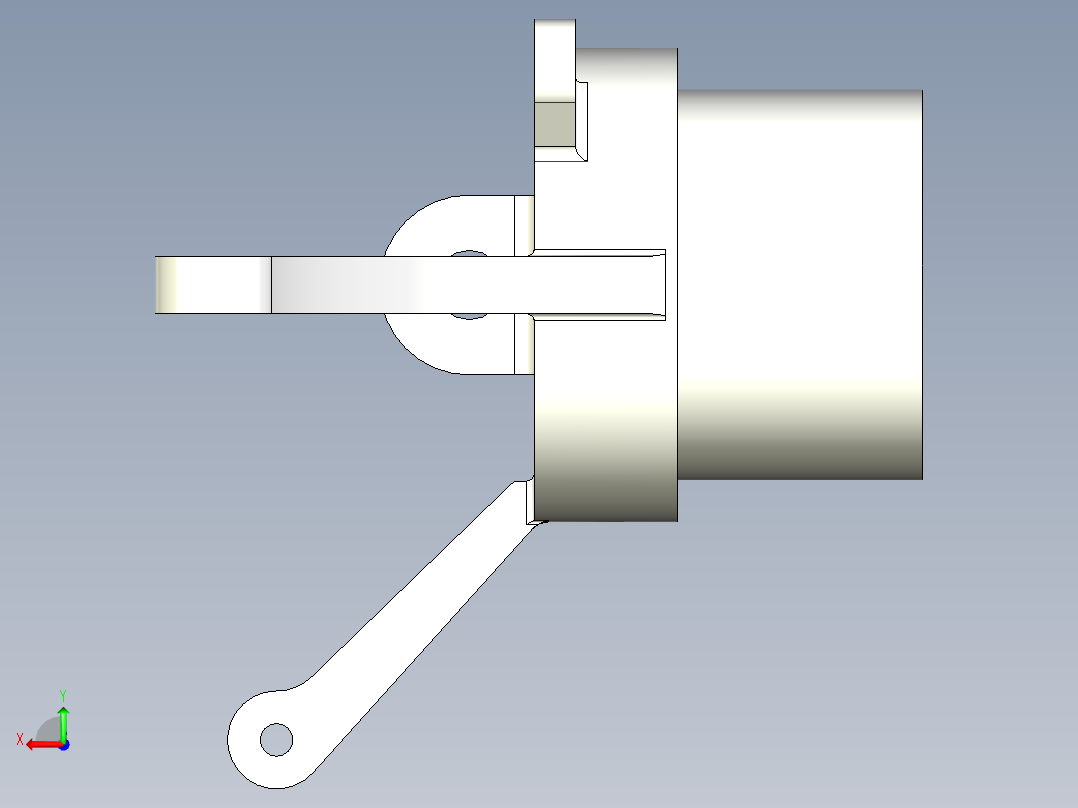 轿车转向节设计（附Hyperworks有限元分析模型）后视图