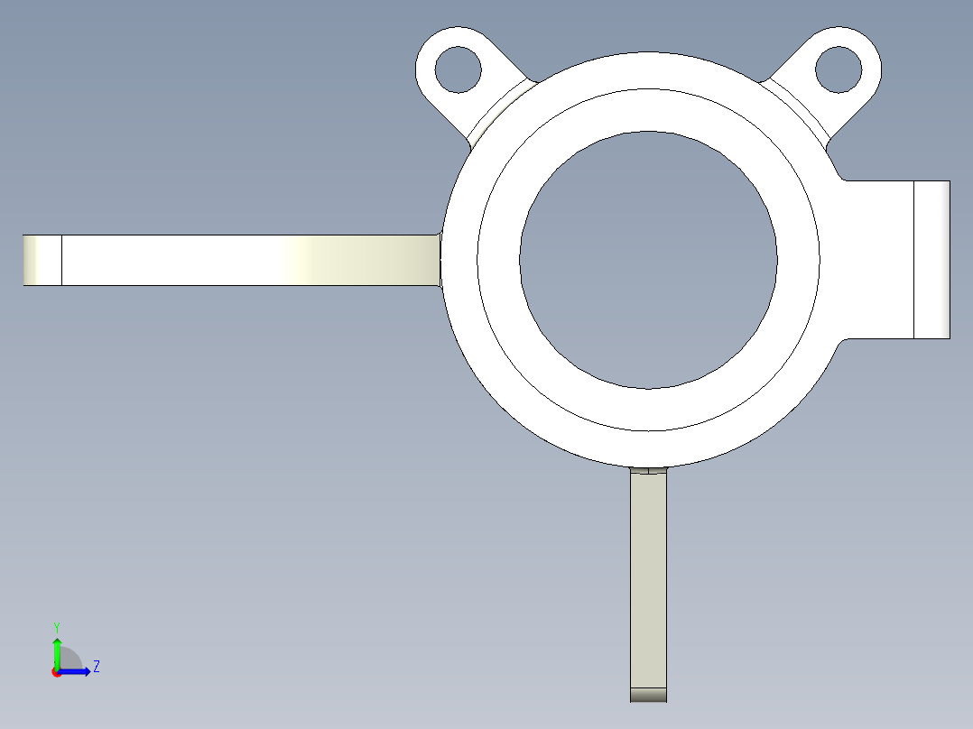 轿车转向节设计（附Hyperworks有限元分析模型）左视图