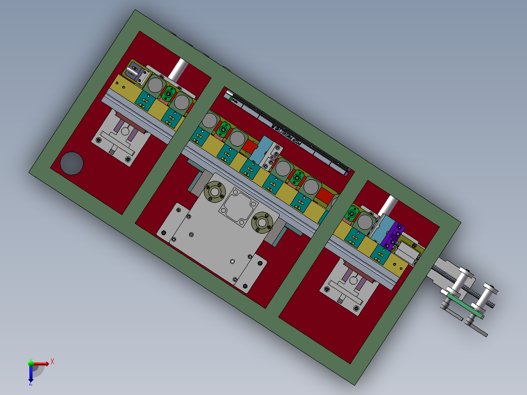 汽车密封条自动打孔裁断一体机sw18可编辑俯视图
