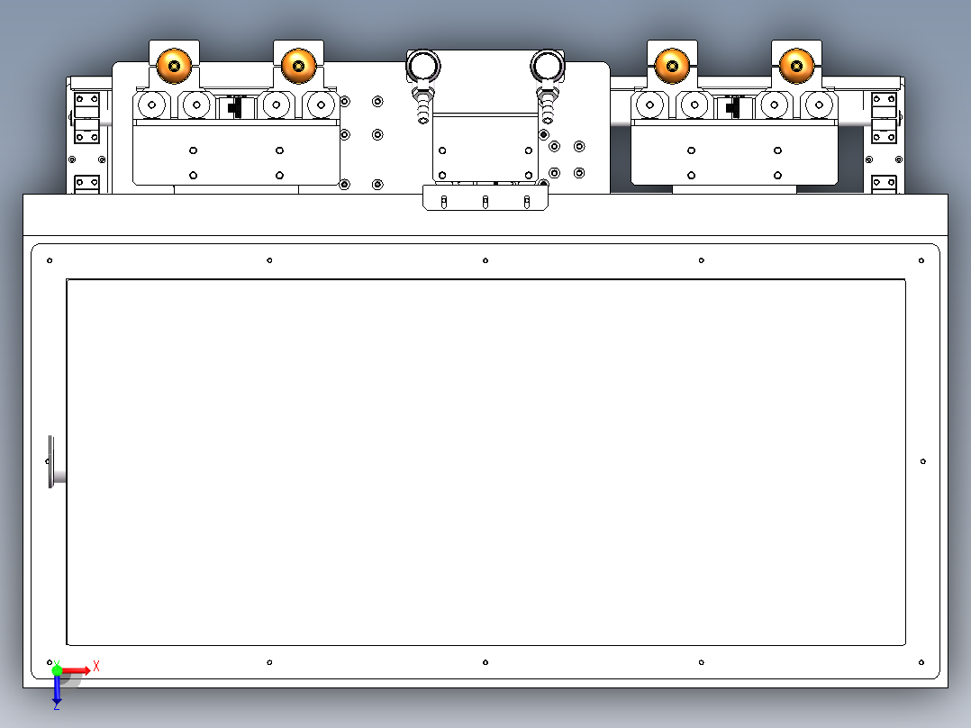 二工位半自动灌袋机sw20可编辑俯视图