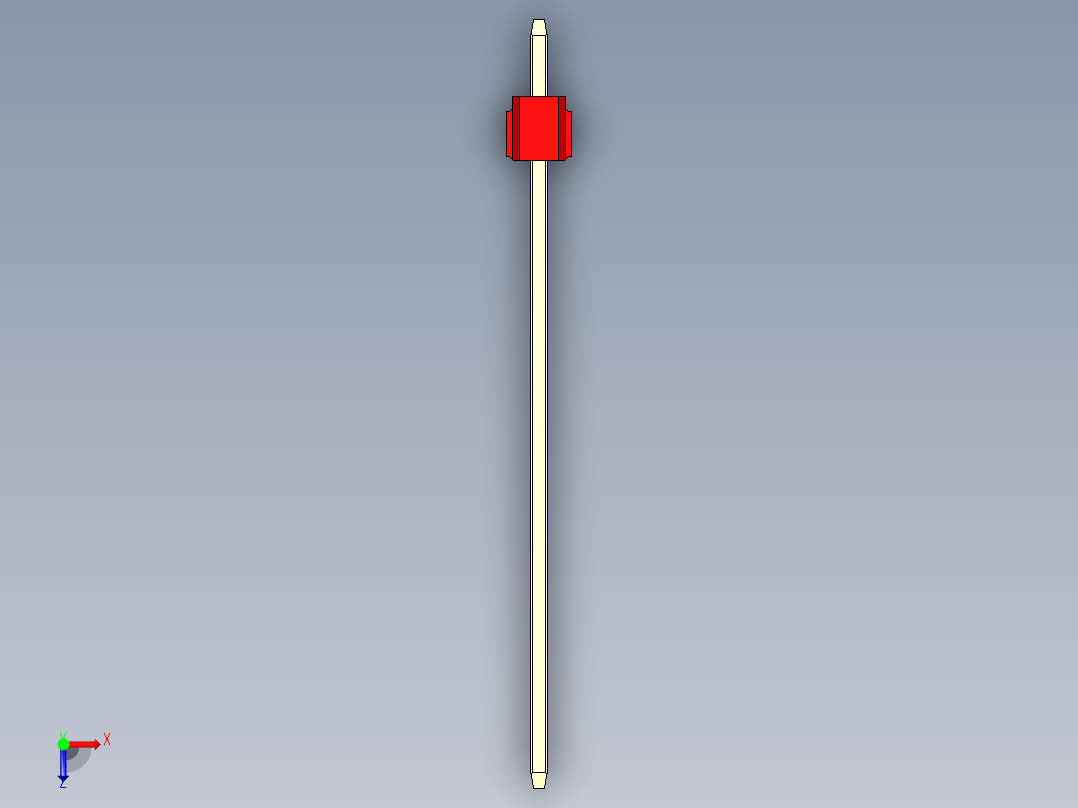 彩色公头100mil（2.54mm）系列-DS1021_red_1x01p_100mil_Type43_rev1.0俯视图