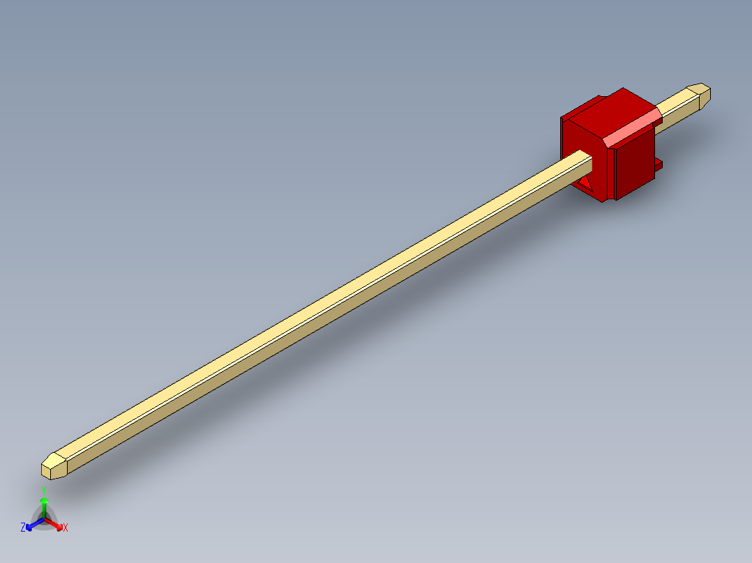彩色公头100mil（2.54mm）系列-DS1021_red_1x01p_100mil_Type43_rev1.0正等轴测图