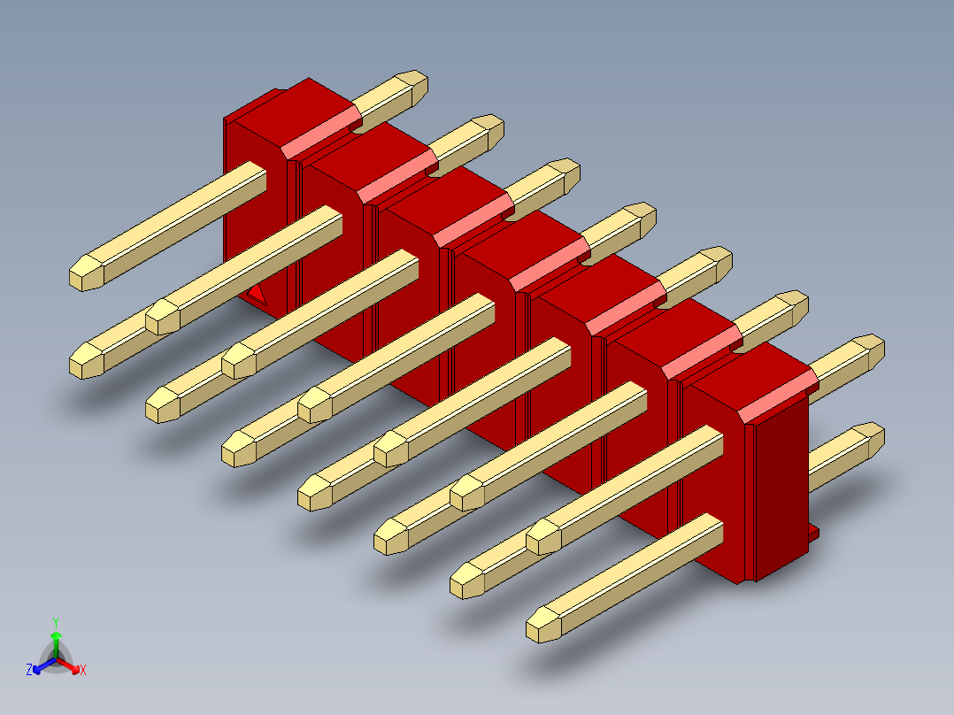 彩色公头100mil（2.54mm）系列-DS1021_red_2x07p_100mil_Type1_rev1.0