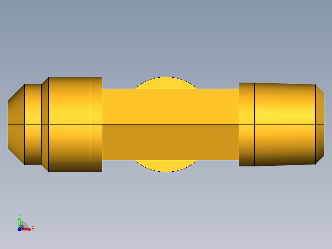 扩口式工业通用硬管接头Male Run Tee 151F-6-4前视图