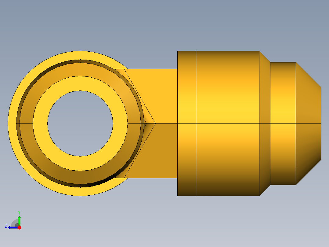 扩口式工业通用硬管接头Male Run Tee 151F-6-4右视图