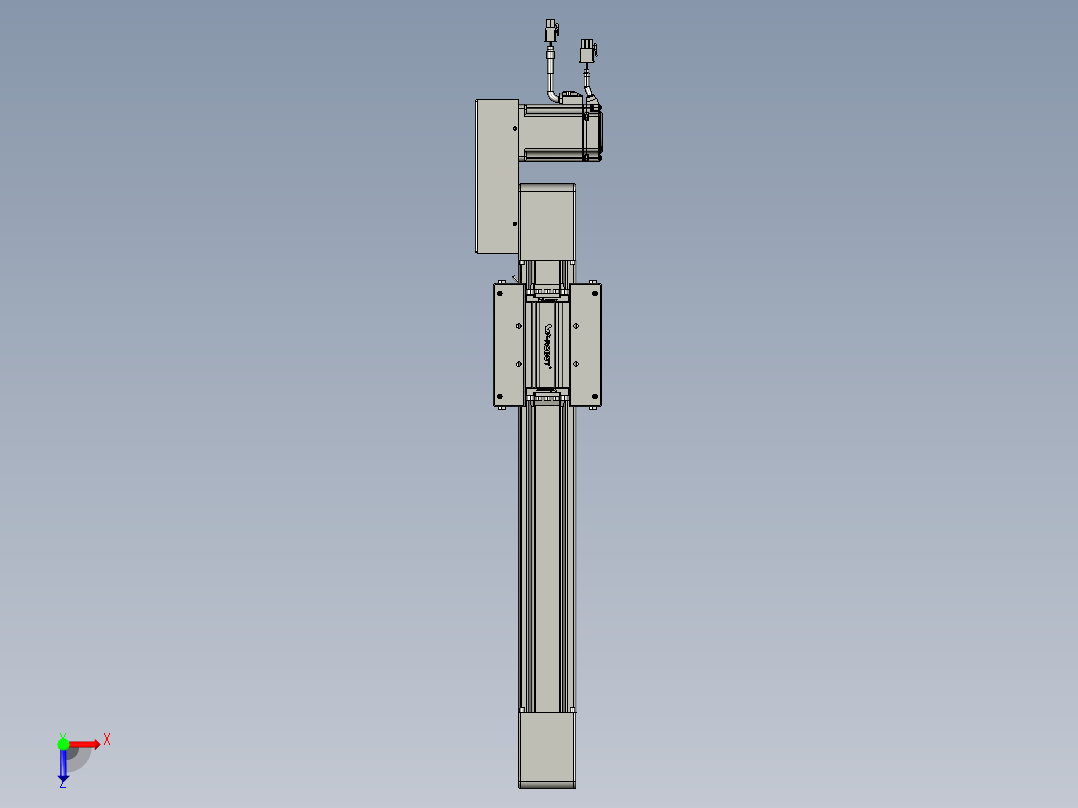 威洛博直线电机模组EB6-L70-S300-BL-P40-MS3俯视图