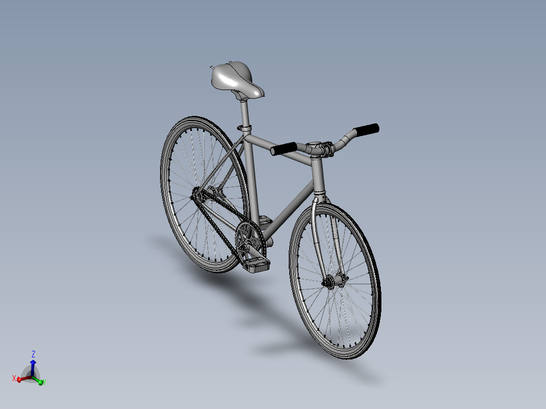 85---自制的单车设计模型sw2016三维图纸模型设计图纸