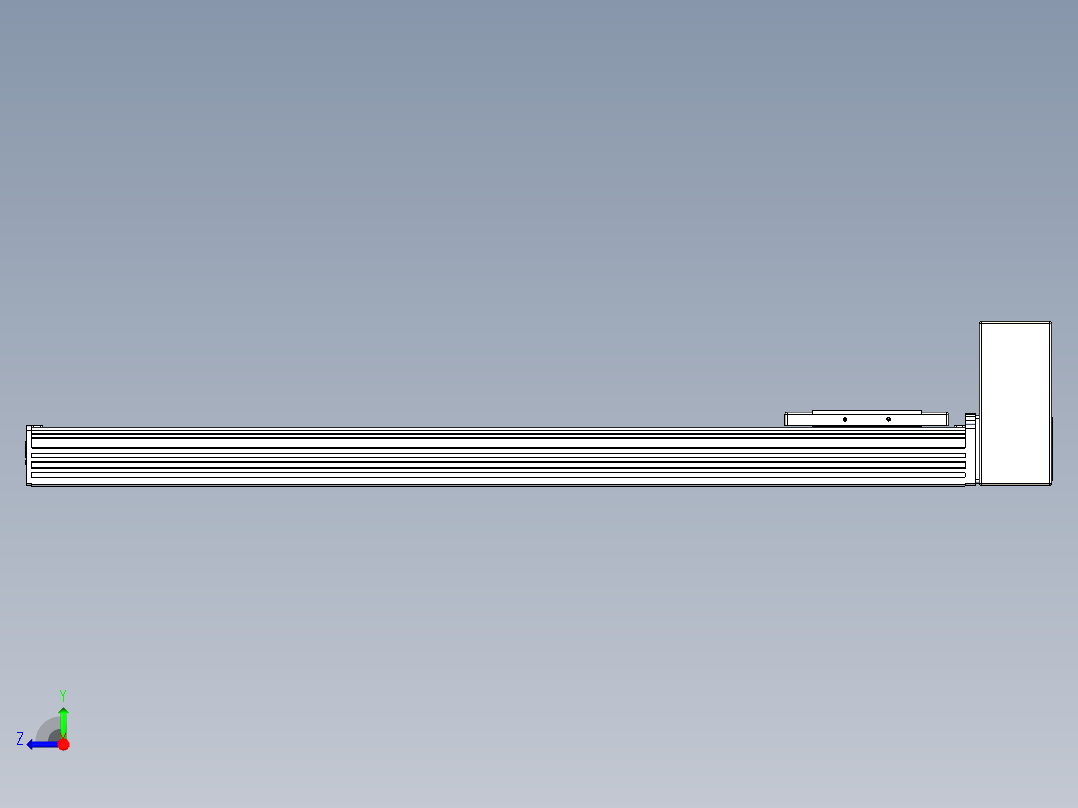 同步带全封闭直线模组TPA-HCB-110D-90-L650-LU-C-P40-N3右视图