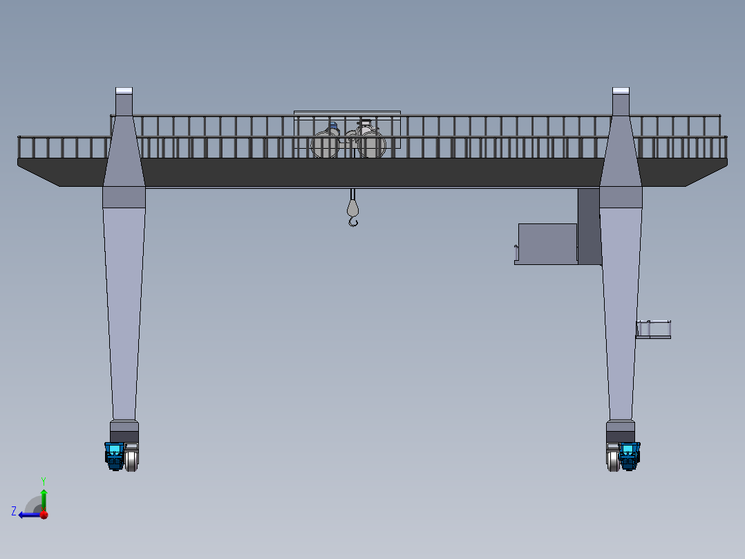 门式起重机SW三维图==1410268==280右视图
