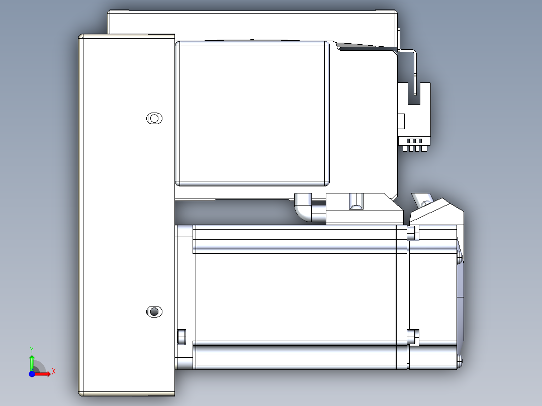 同步带全封闭直线模组TPA-HCB-120D-90-L350-LP-C-P40-N3前视图