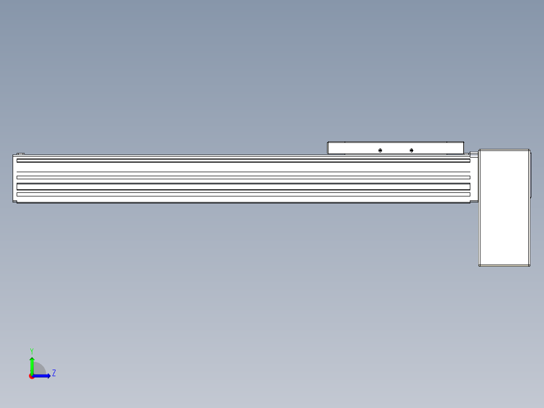 同步带全封闭直线模组TPA-HCB-120D-90-L350-LP-C-P40-N3左视图