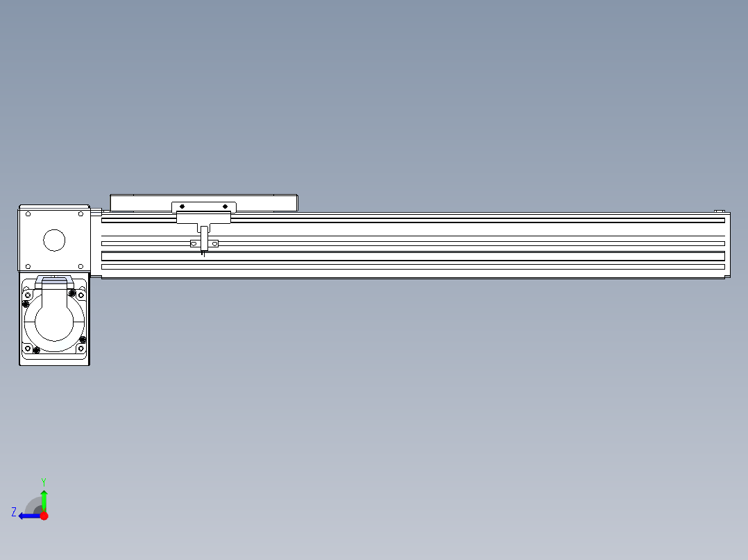 同步带全封闭直线模组TPA-HCB-120D-90-L350-LP-C-P40-N3右视图