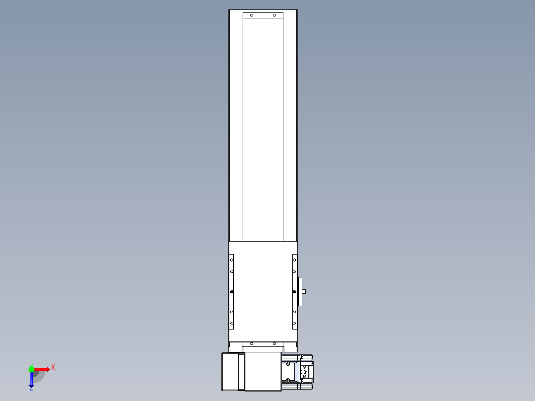 同步带全封闭直线模组TPA-HCB-120D-90-L350-LP-C-P40-N3俯视图