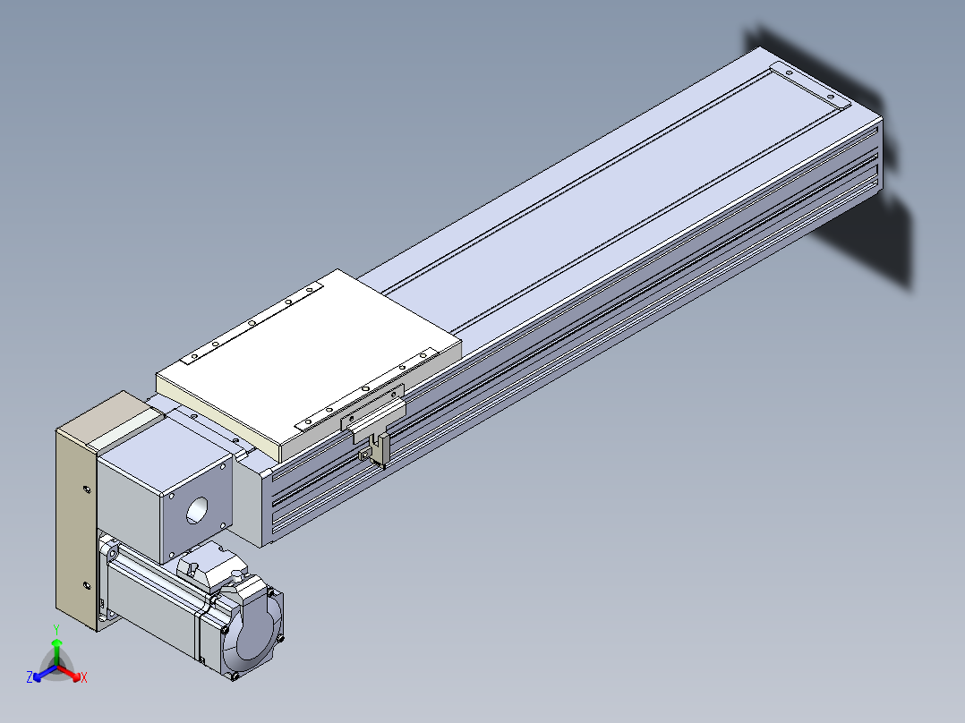 同步带全封闭直线模组TPA-HCB-120D-90-L350-LP-C-P40-N3正等轴测图