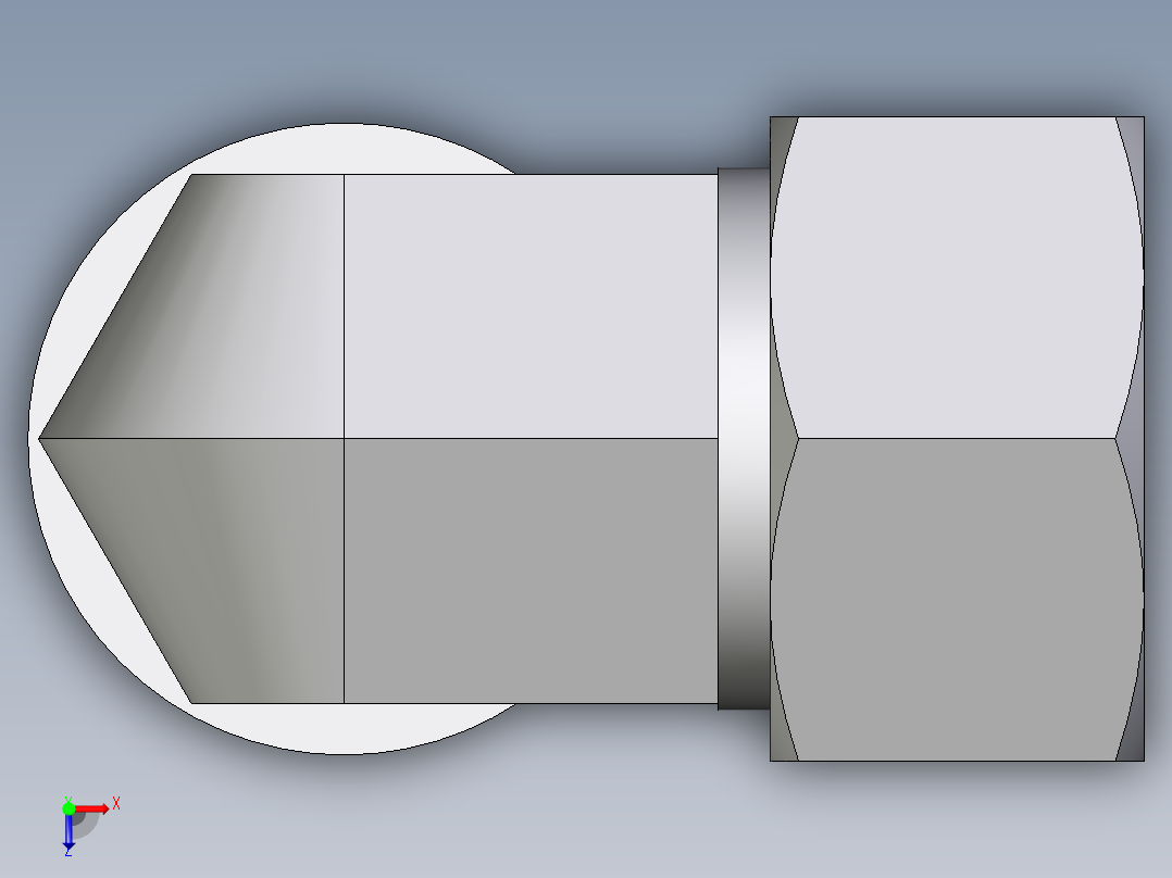 卡套式工业通用硬管接头EO_Male_stud_elbow_WE30SM71俯视图