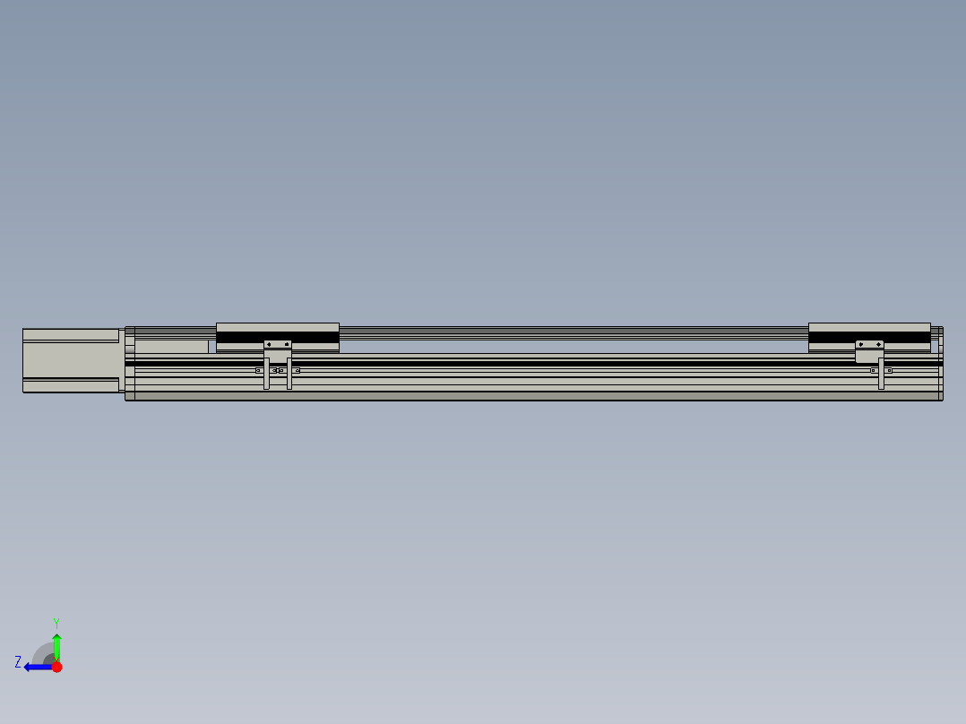 直线模组LHA17-S700-M设计图纸右视图