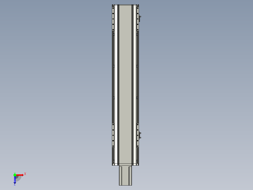 直线模组LHA17-S700-M设计图纸俯视图