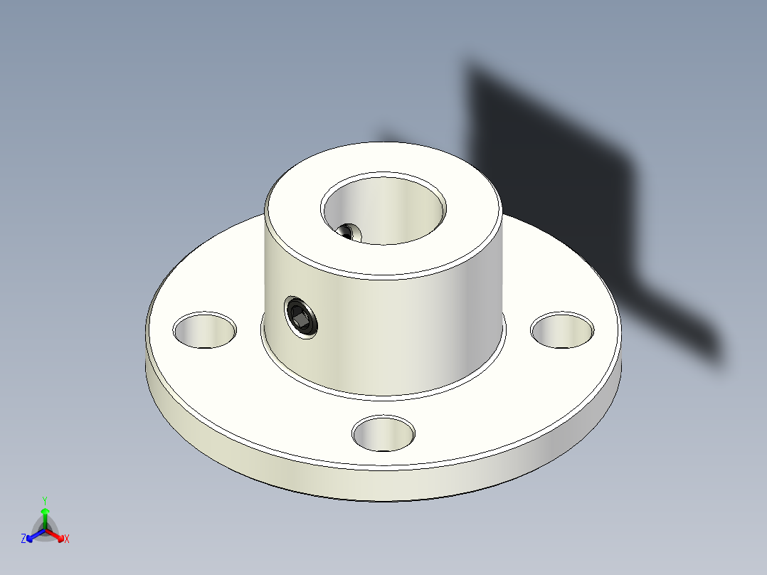 8毫米法兰联轴器正等轴测图