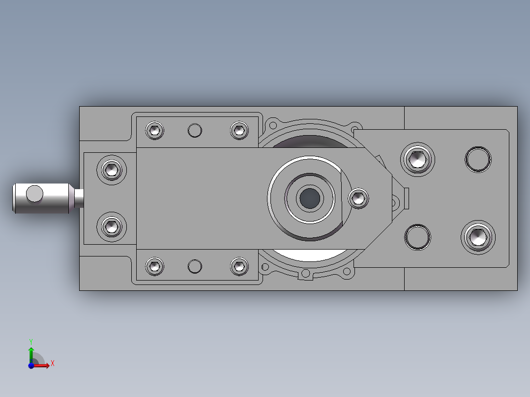 车床连接座加工工艺及钻φ40孔夹具设计【含三维UG和SolidWorks】前视图