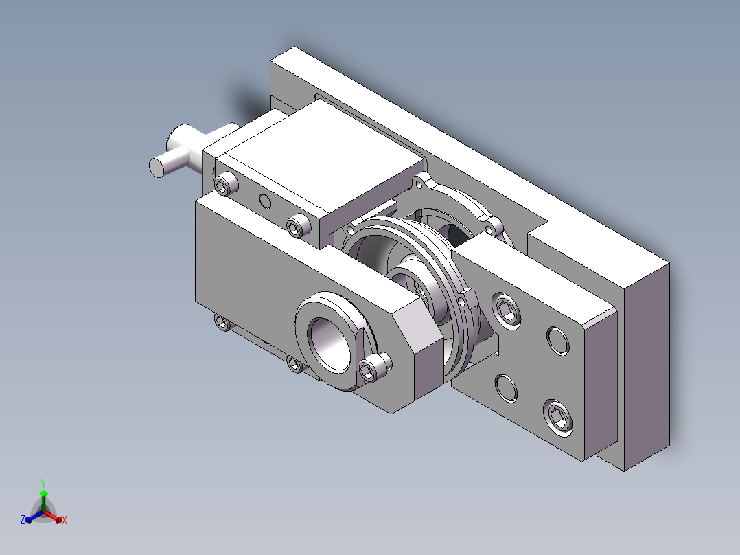 车床连接座加工工艺及钻φ40孔夹具设计【含三维UG和SolidWorks】正等轴测图