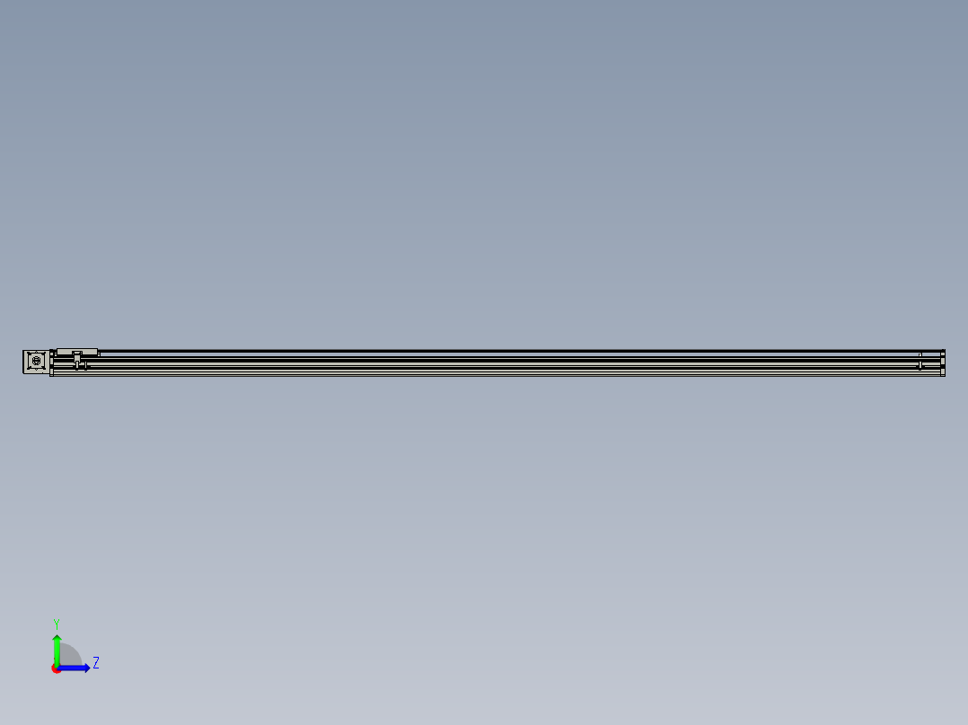 东锦同步带传动-直线滑台模组DH120B-L125-S2450-BL-P400W-C3左视图