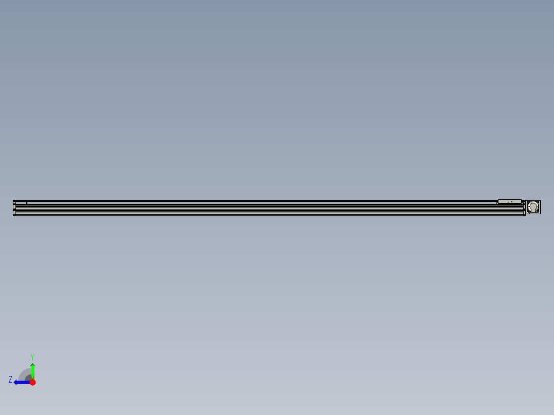 东锦同步带传动-直线滑台模组DH120B-L125-S2450-BL-P400W-C3右视图