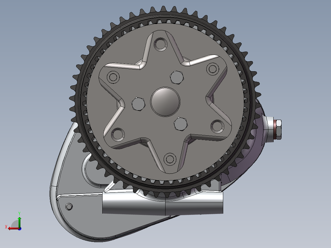 宝贝_Albion 5速度摩托车齿轮箱图纸后视图