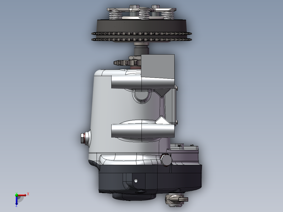 宝贝_Albion 5速度摩托车齿轮箱图纸俯视图