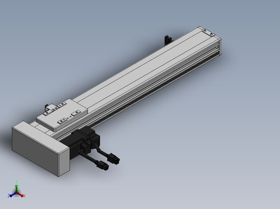 精密模组MY60-T10-350L-BL-P10B-C4-C正等轴测图