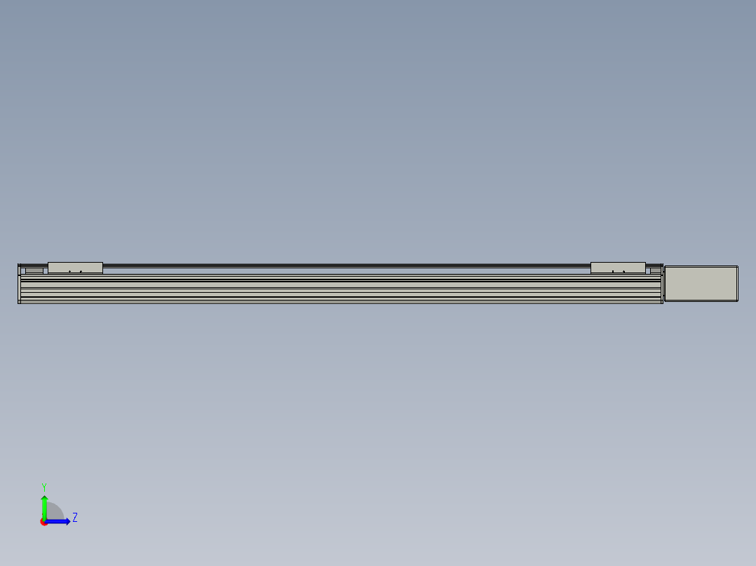 直线模组WG-LHB12-S1050-BL设计图纸左视图