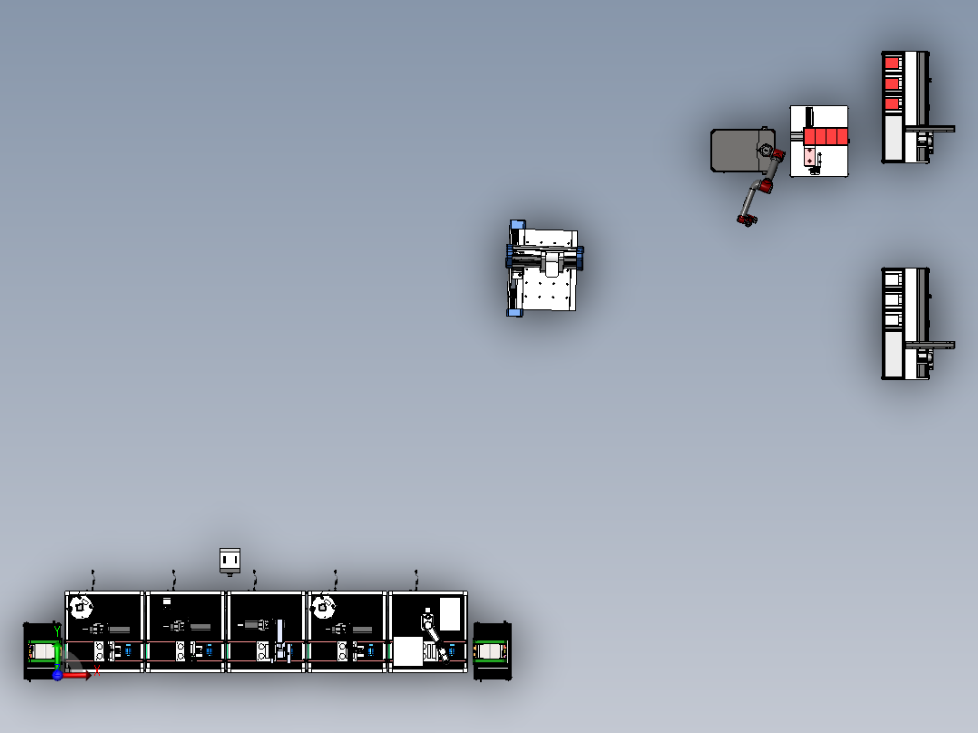 校徽书签生产展示线sw22可编辑前视图