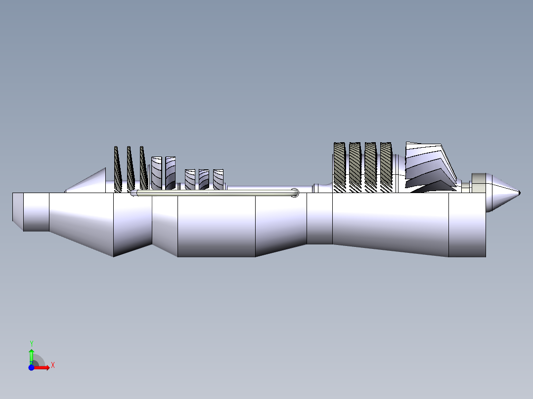 发动机涡轮330---模型格式为 catia前视图