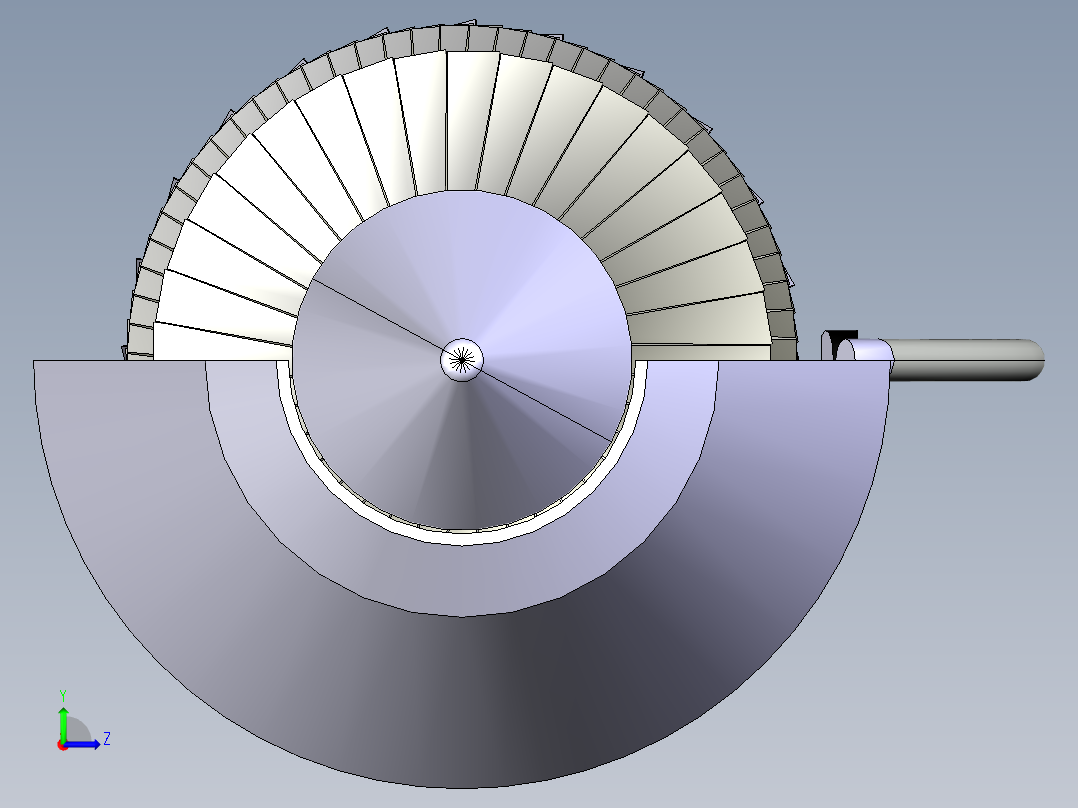 发动机涡轮330---模型格式为 catia左视图