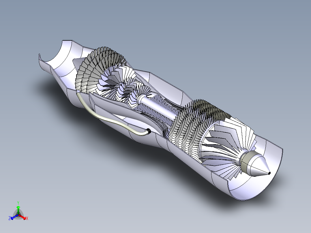 发动机涡轮330---模型格式为 catia正等轴测图