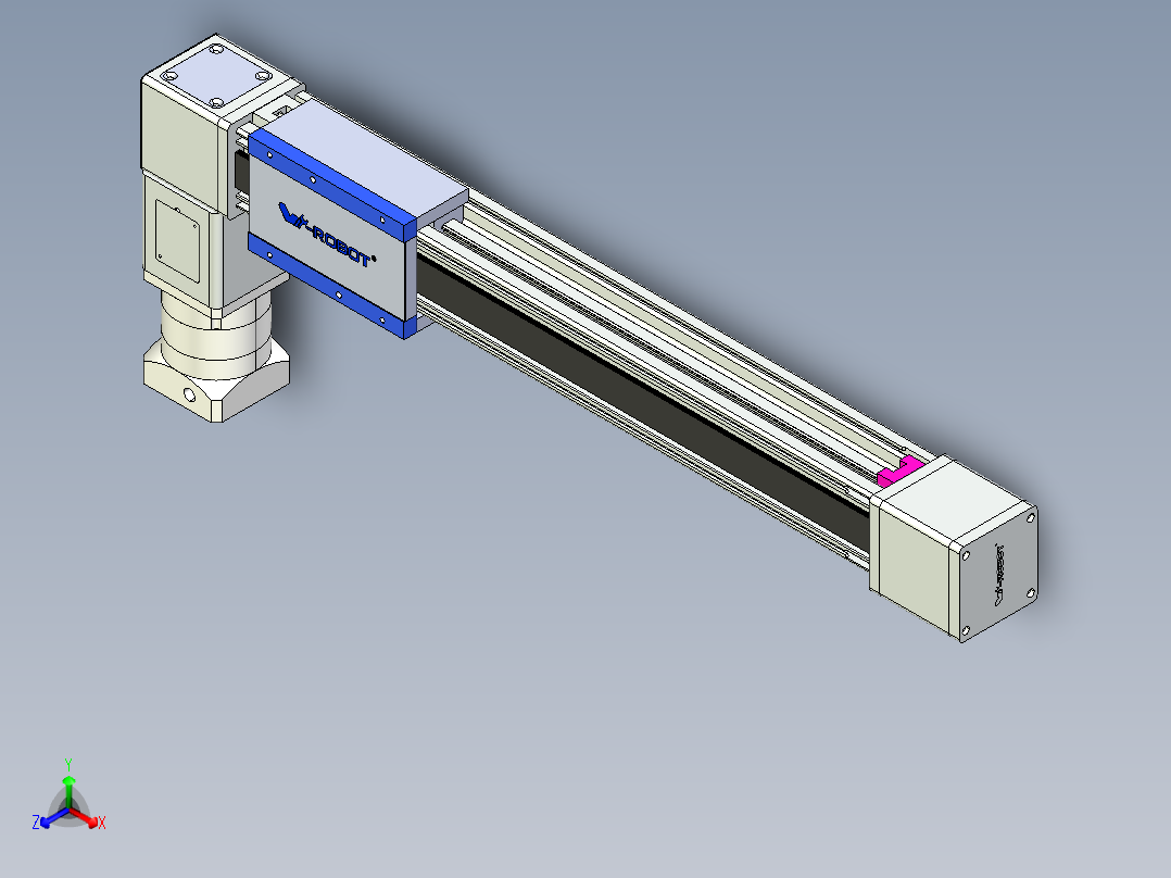威洛博LB.GB同步带传动--欧规系列GB8-L192-S500-BL-P75-K正等轴测图