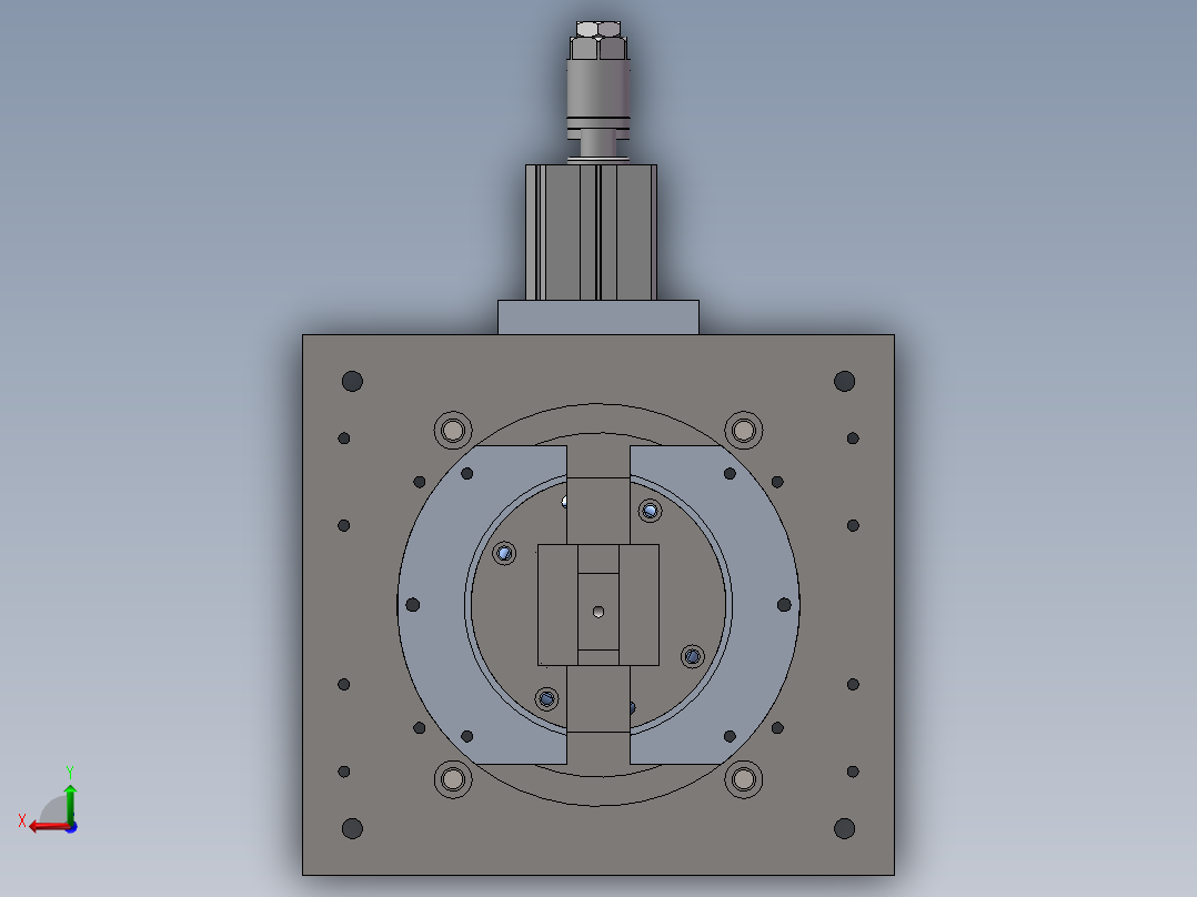 滤清器热熔模具后视图