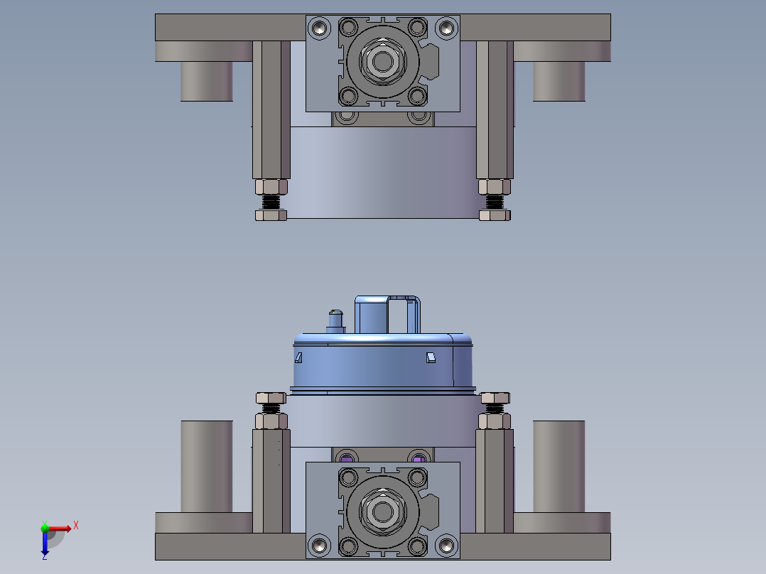 滤清器热熔模具俯视图