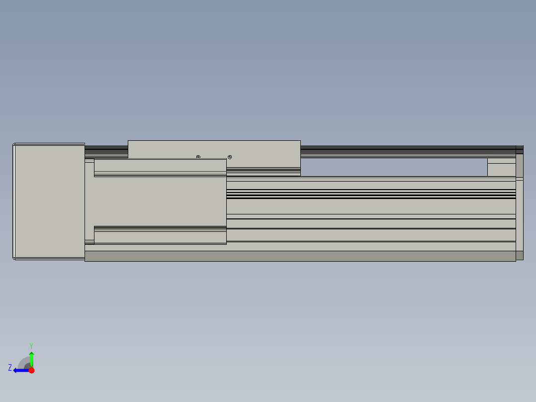 直线模组WG-LHA12-S100-L设计图纸右视图