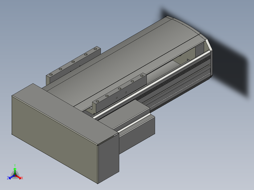 直线模组WG-LHA12-S100-L设计图纸正等轴测图