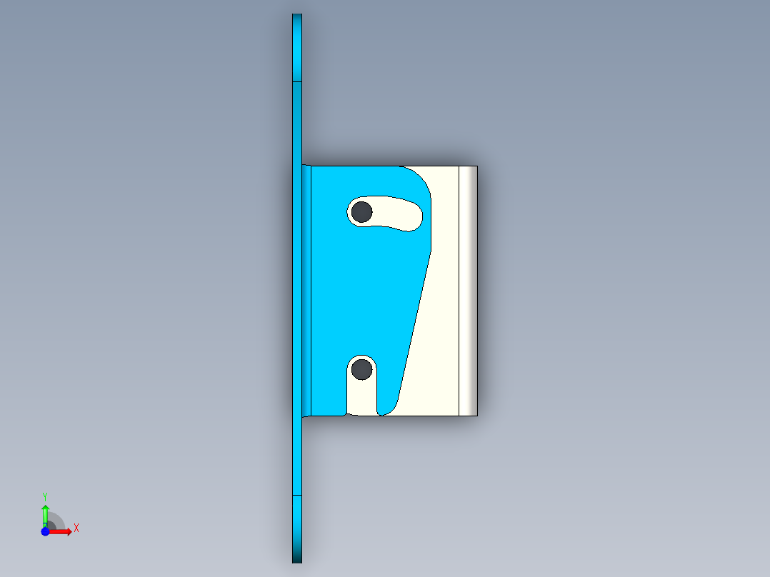 VESA 75 o 100 mm 支持最大 24 的显示器支架前视图