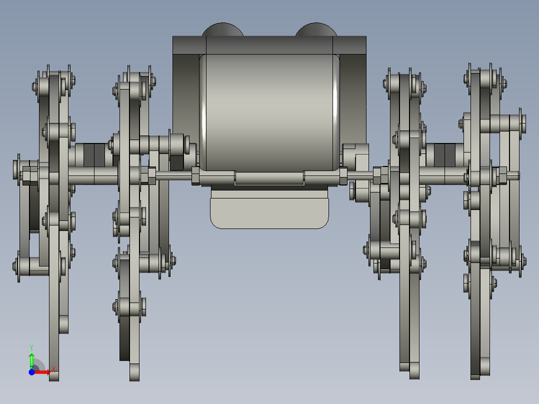 电控“风力仿生兽”玩具爬行机器人前视图