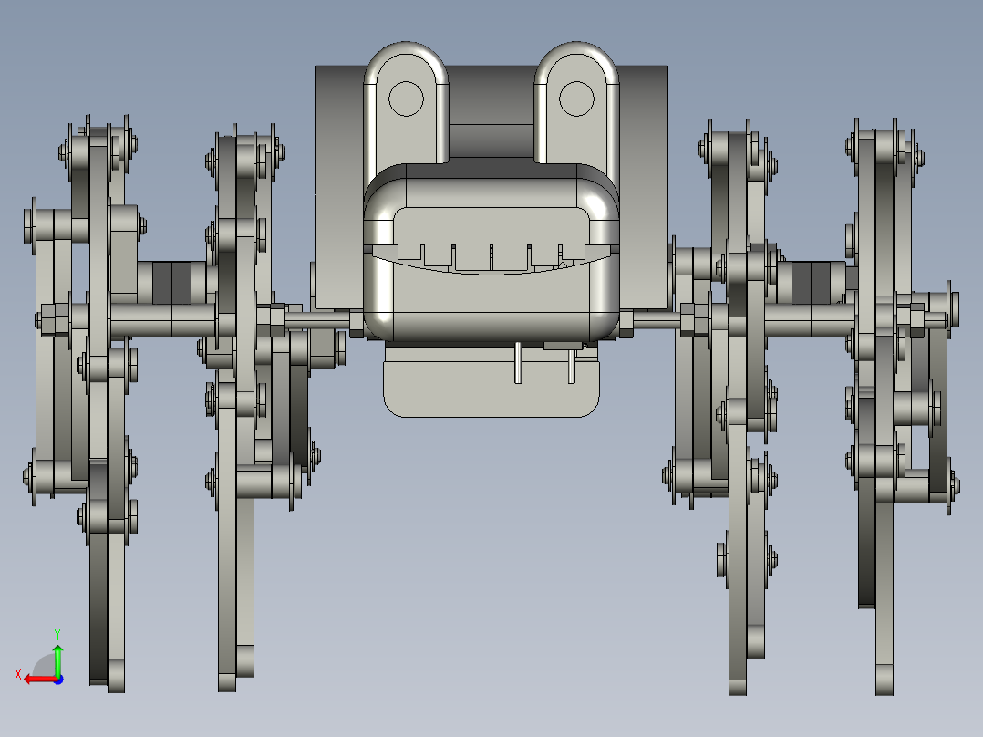 电控“风力仿生兽”玩具爬行机器人后视图