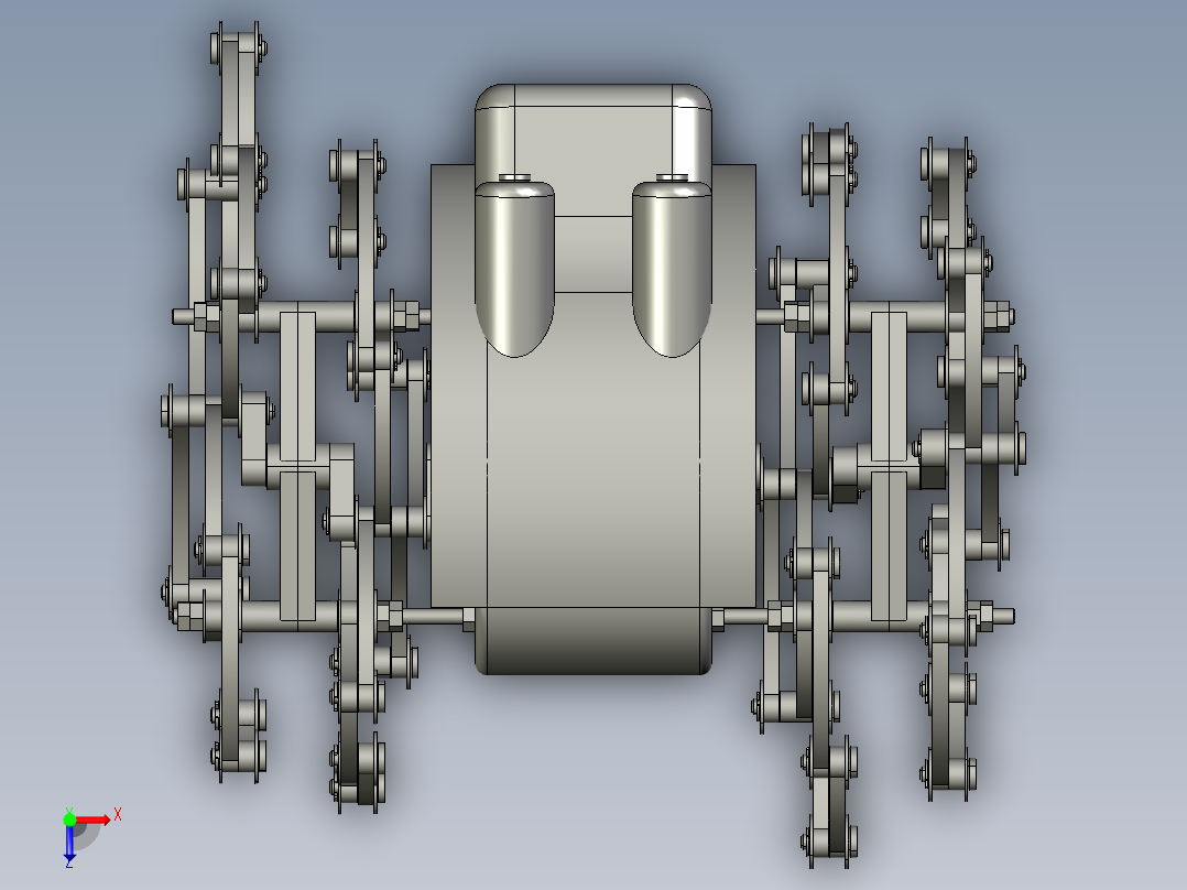 电控“风力仿生兽”玩具爬行机器人俯视图